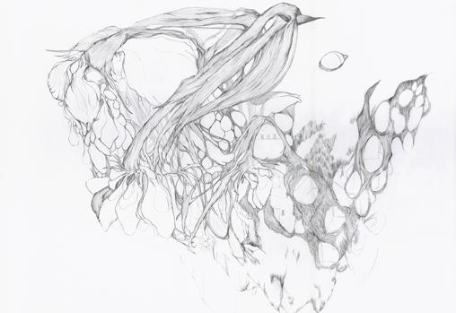 Detalle de dibujo perteneciente a «La Colmena»