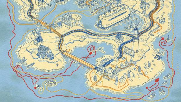 Mapa de «Tiburón» del atlas «Cinemaps»
