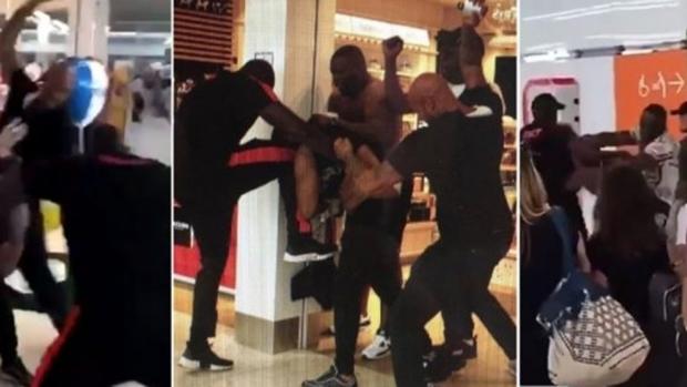 Algunas de las escenas que Booba y Kaaris protagonizaron en el aeropuerto de Orly, en París