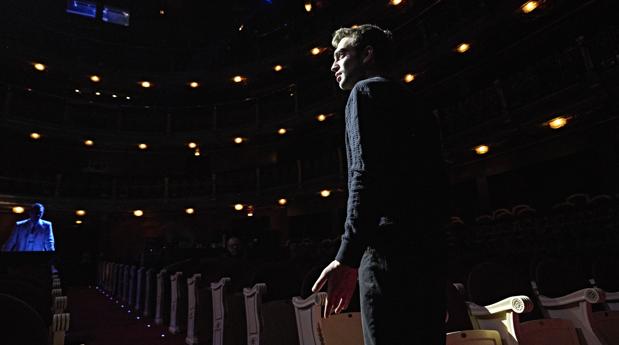 El actor Nacho Sánchez, durante uno de los ensayos de «El sueño de la vida»