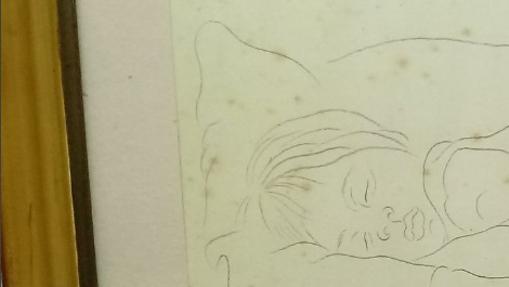 Deterioro en una obra de Francisco Miguel en el Museo Carlos Maside