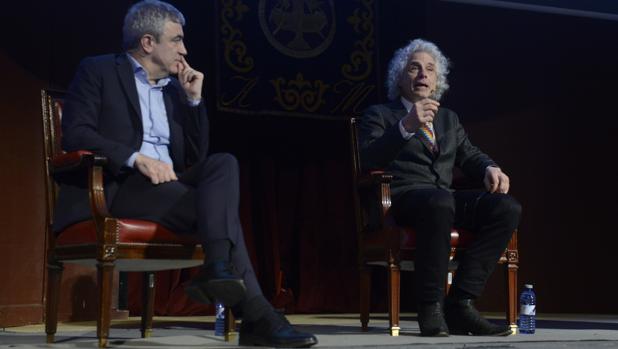 Garicano y Pinker, ayer durante el debate