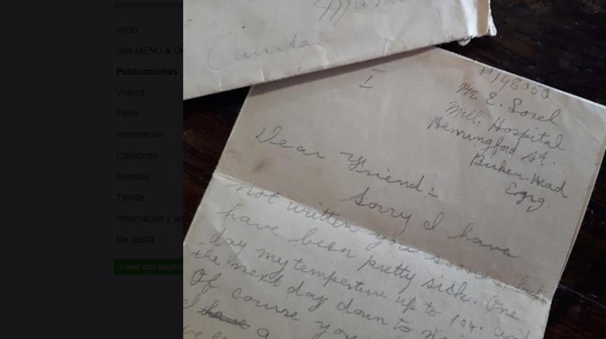 Hallan una carta de un soldado de la I Guerra Mundial que luchó en la
