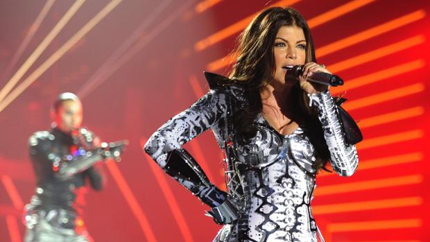 Fergie, cantante de Black Eyed Peas, durante un concierto de la banda en Zúrich