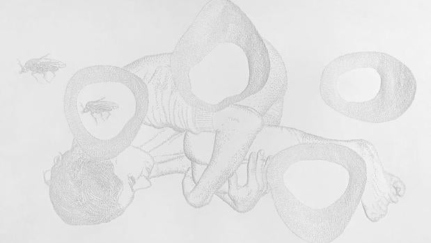 Dibujo de la serie «Las relaciones precarias» (2019)