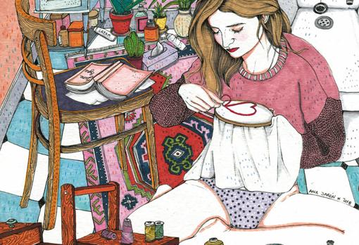 Detalle de una de las ilustraciones de la autora