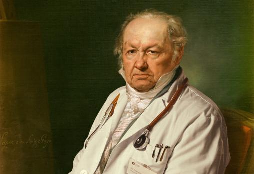 Goya, portrayed by Vicente López, Museo del Prado. Detail
