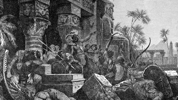 La invasión de Egipto de los Hicsos, de Hermann Vogel