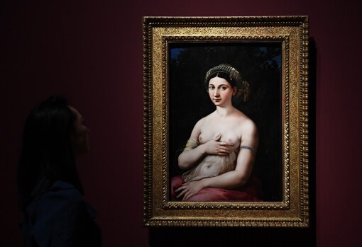 A woman admires 'La Fornarina', by Raphael, owned by the Palazzo Barberini in Rome