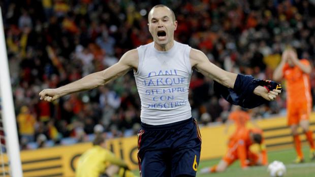 Iniesta y su histórica dedicatoria en el gol de la final de Sudáfrica
