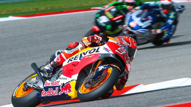 Marc Márquez, durante los entrenamientos libres en Austin
