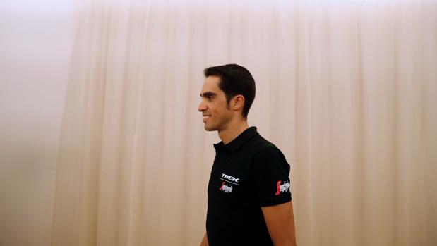 Alberto Contador, durante la rueda de prensa previa al inicio de la Vuelta a España