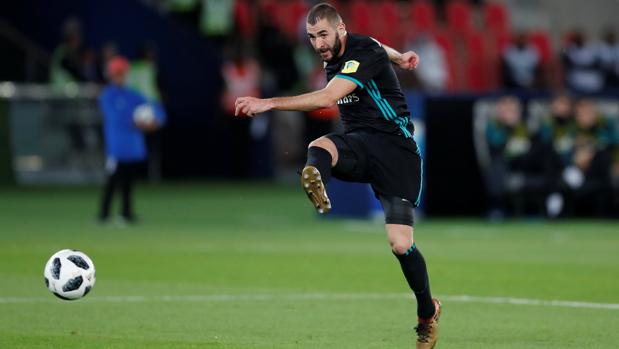 Benzema, en la semifinal del Mundial de Clubes contra el Al Jazira