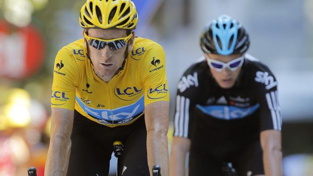 Wiggins y Froome, compañeros en el Sky, en una foto de 2012