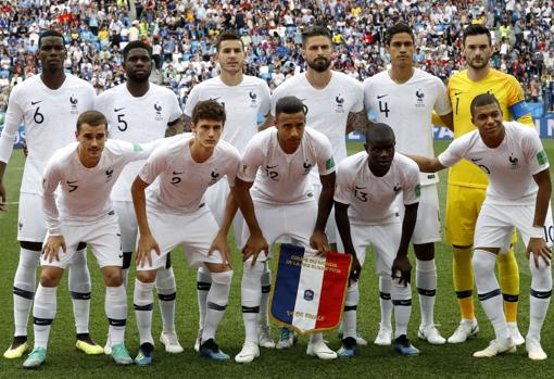 La alineaciÃ³n inicial de Francia en cuartos de final contra Uruguay