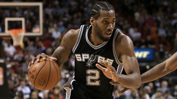 Kawhi Leonard, en un partido con los San Antonio Spurs