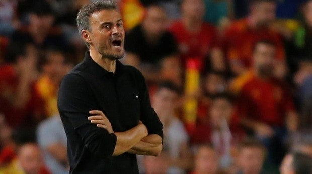 Luis Enrique, durante el encuentro de España frente a Croacia