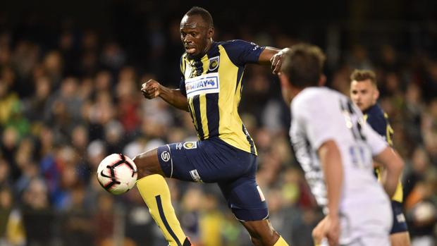 Bolt, durante el partido