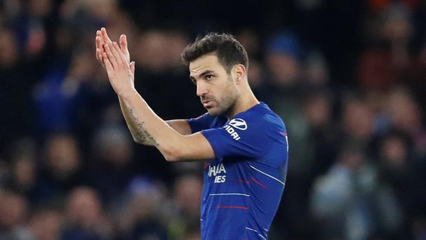 Cesc, el sábado, al ser sustituido en el partido de copa ante el Nottingham Forest