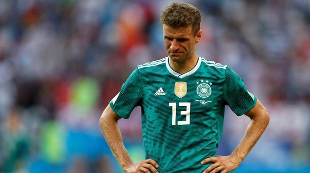 Thomas Muller, durante la eleiminación de Alemania en el pasado Mundial de Rusia 2018