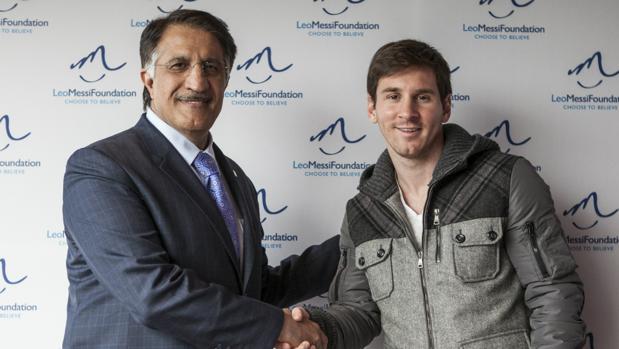 Leo Messi, en un acto de su fundación en Qatar