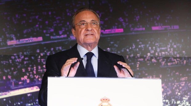 Florentino Pérez en rueda de prensa