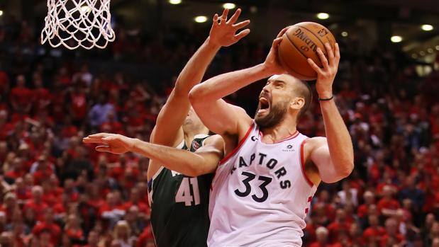 Marc Gasol, en una entrada a canasta
