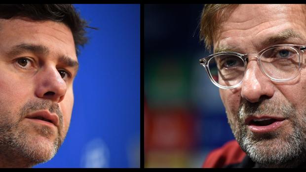 Klopp y Pochettino, en rueda de prensa
