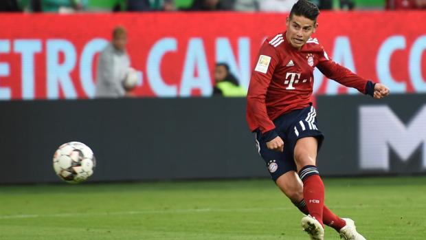 James Rodríguez en un partido de la Bundesliga