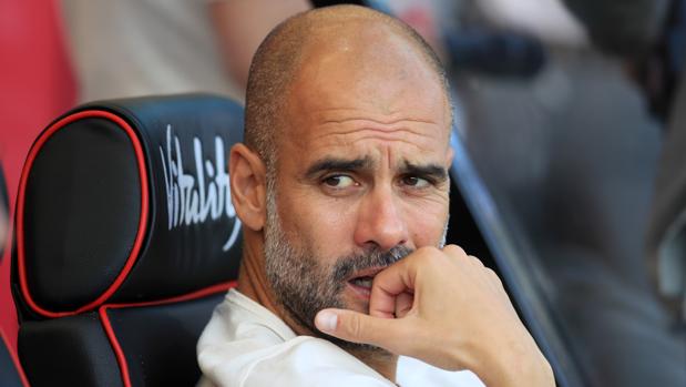 Guardiola, durante el partido frente al Bournemouth