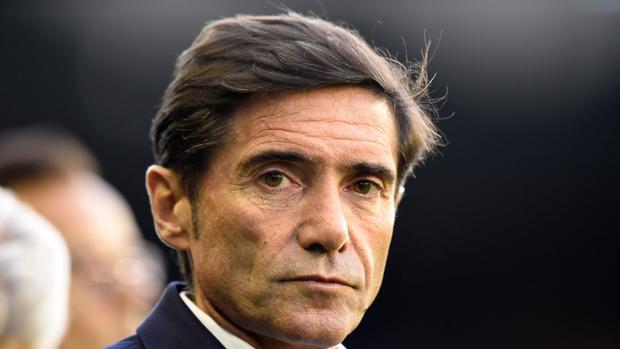 Marcelino García Toral durante el partido ante el Celta de Vigo en la presente temporada