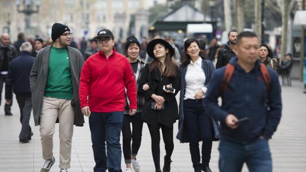 Turistas en Barcelona