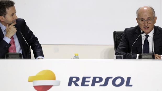 Imaz y Brufau, hoy, en la junta de accionistas