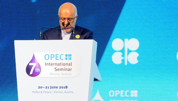 El ministro de Petróleo iraní, Bijan Zanganeh, ayer, en Viena