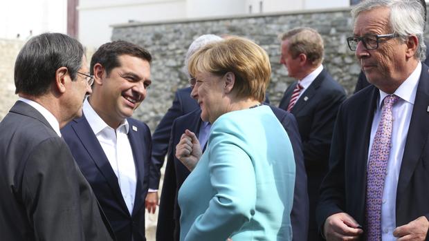 Dirigentes de la Eurozona durante una cumbre