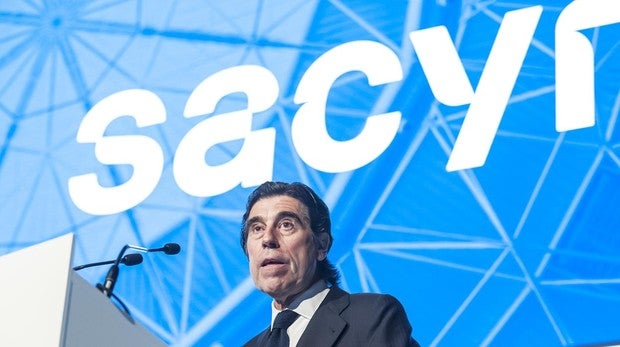 Manuel Manrique, presidente de Sacyr, durante la junta celebrada este jueves