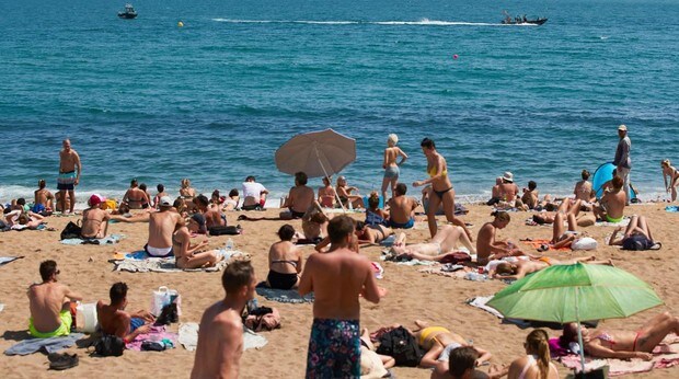 Playa de San Sebastian de la Barceloneta en Barcelona