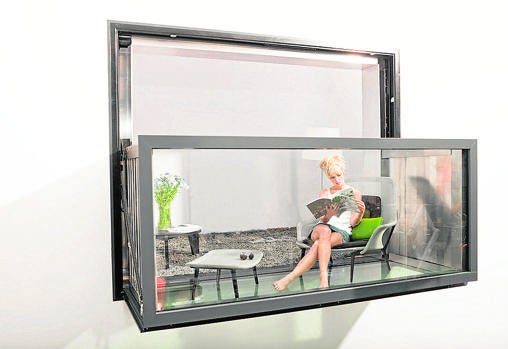 Large window converted into a terrace