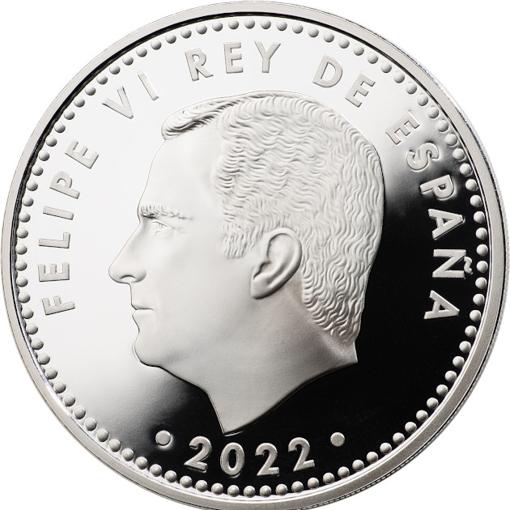 Anverso de la nueva moneda de 10 euros con el rostro del Rey Felipe VI