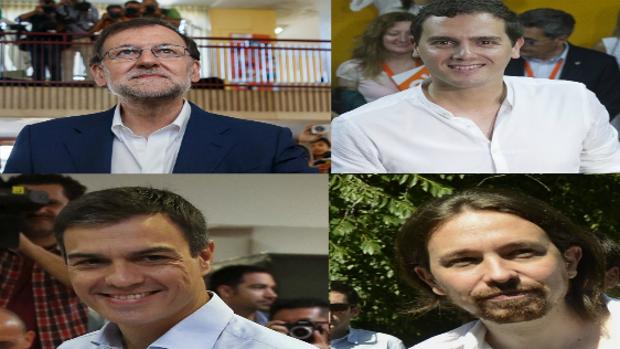 Los cuatro principales candidatos a la presidencia del gobierno