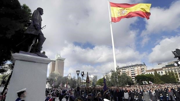 Inauguración de la estatua de Blas de Lezo en la plaza de Colón, en noviembre de 2014