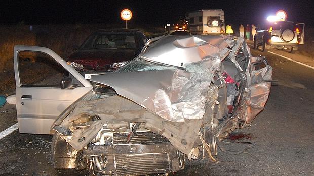 Accidente provocado por el impacto contra un jabalí