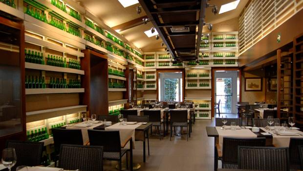 El interior del restaurante asturiano El Oso