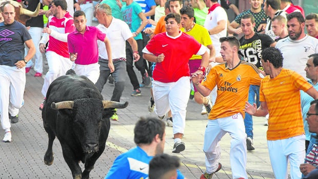 Uno de los encierros de las fiestas de «Sanse», durante las fiestas del año pasado
