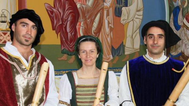 José Menéndez, Silvia Rodríguez y Gonzalo Alonso, componentes de Piacere di Flauti