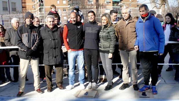 Irene Sánchez-Escribano tras la inauguración de su huella en la Escuela de Gimnasia