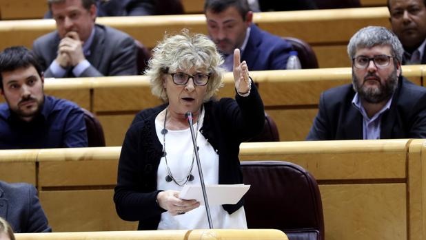 Mirella Cortés durante su intervención en el Senado
