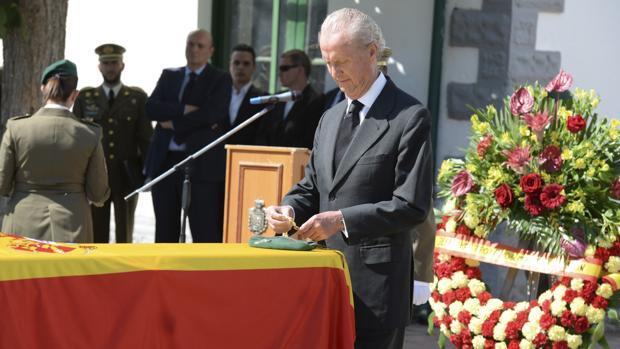 Morenés, en uno de sus últimos actos como ministro de Defensa el pasado octubre