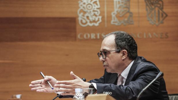 Imagen de Enrique Soriano tomada este lunes en las Cortes Valencianas