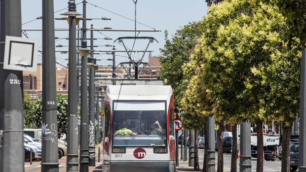 Imagen de una de las unidades del Metro de Valencia